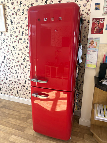 Red smeg retro - smeg, fridge