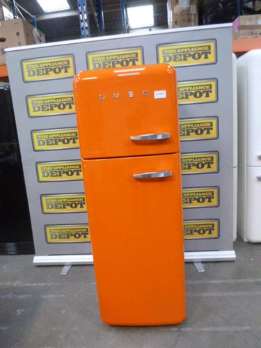 Smeg fridge freezer - smeg, orange