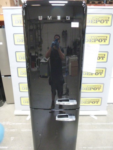 Smeg fridge freezer black - freezer,
